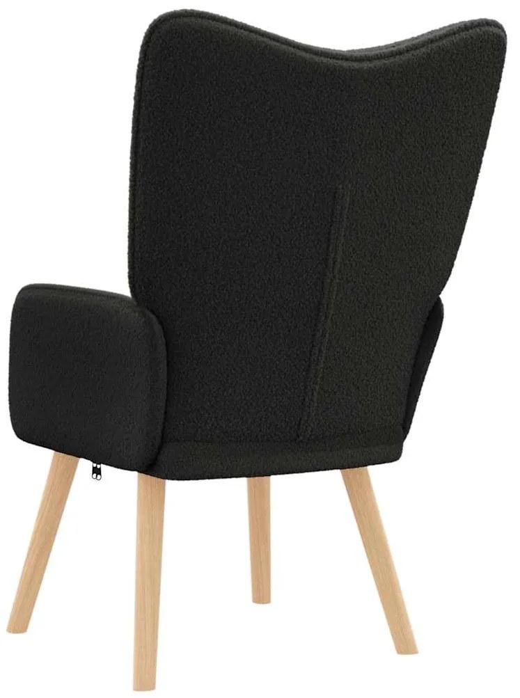 vidaXL Χαλαρωτική Πολυθρόνα Μαύρο 62 x 67 x 95.5 εκ ύφασμα
