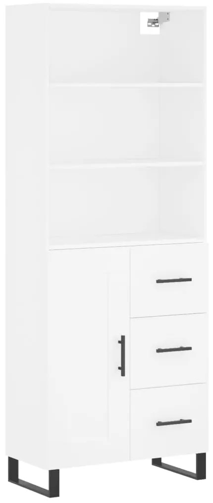 vidaXL Ντουλάπι Λευκό 69,5x34x180 εκ. από Επεξεργασμένο Ξύλο