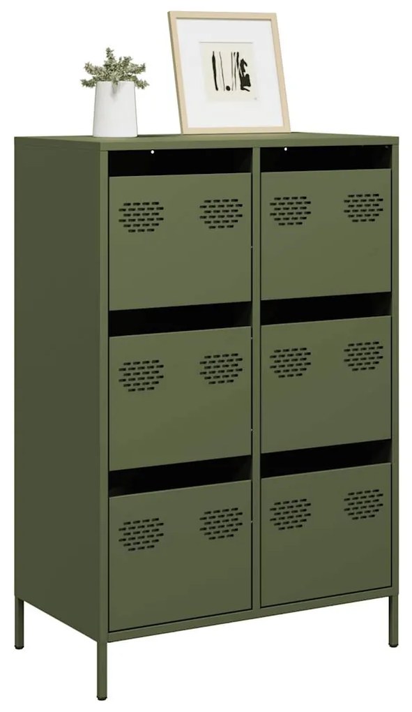 Ντουλάπι Πράσινο Λαδί 68x39x101,5 εκ. από Ατσάλι