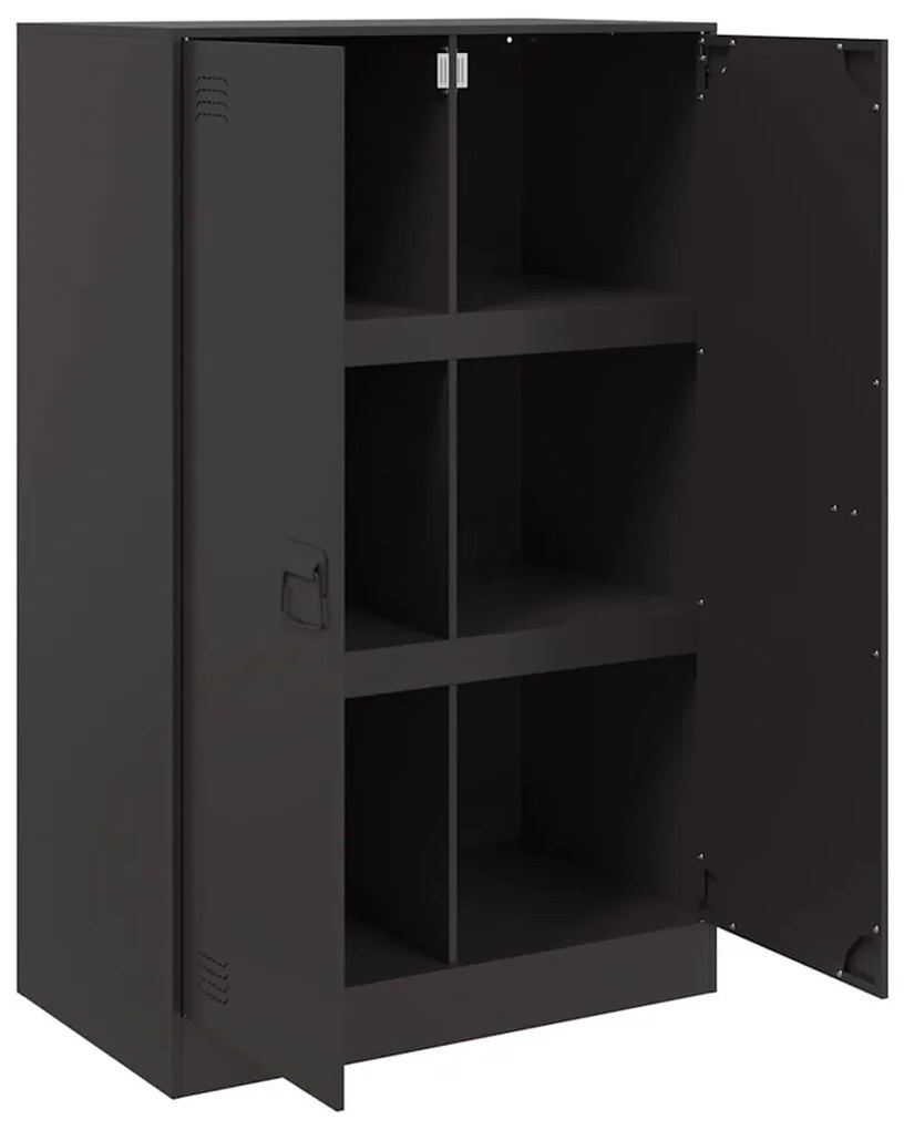vidaXL Ντουλάπι Μαύρο 67x39x107 εκ. από Ατσάλι