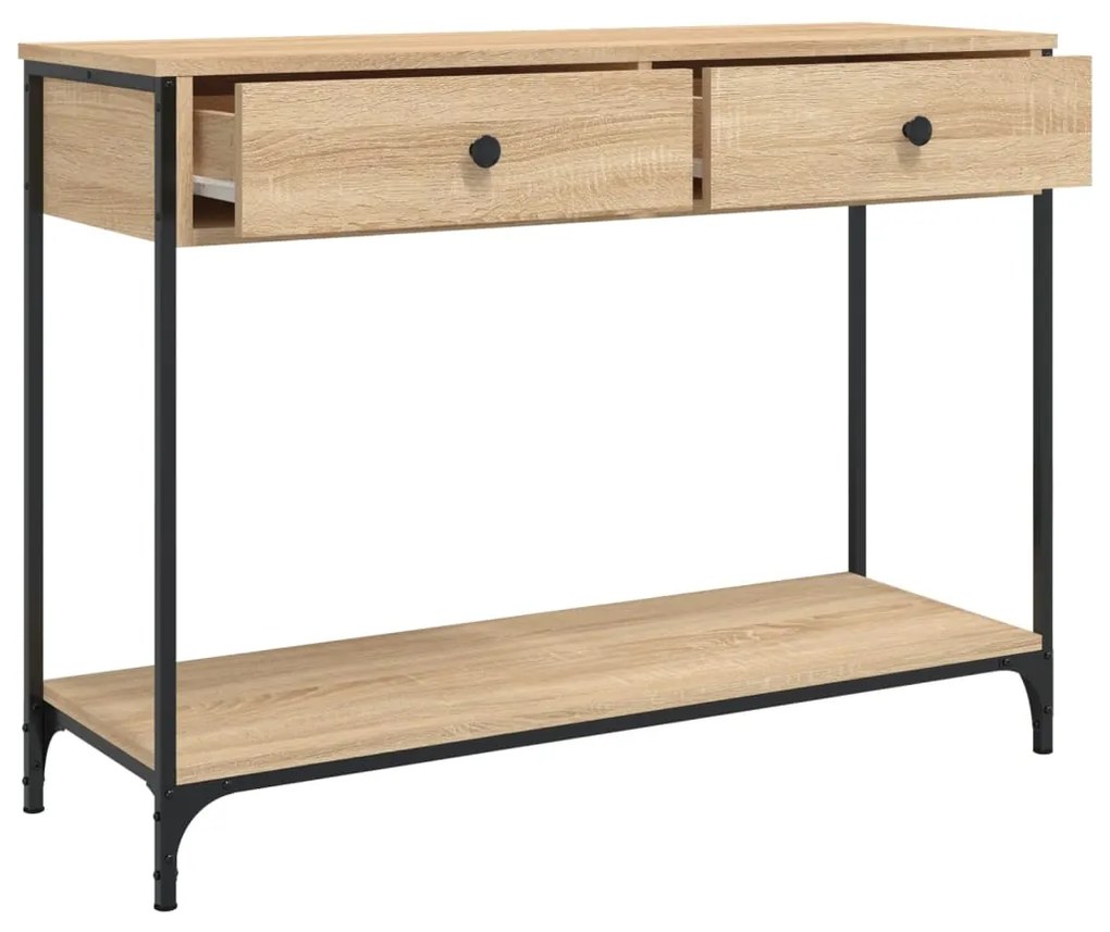 vidaXL Τραπέζι Κονσόλα Sonoma Δρυς 100x34,5x75 εκ. Επεξεργασμένο Ξύλο