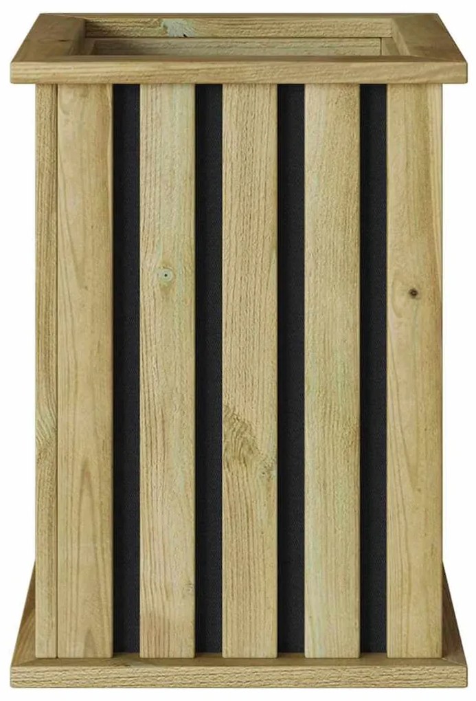 vidaXL Γλάστρα Καφέ 33 x 33 x 45 εκ Εμβαπτισμένη ξυλεία πεύκου