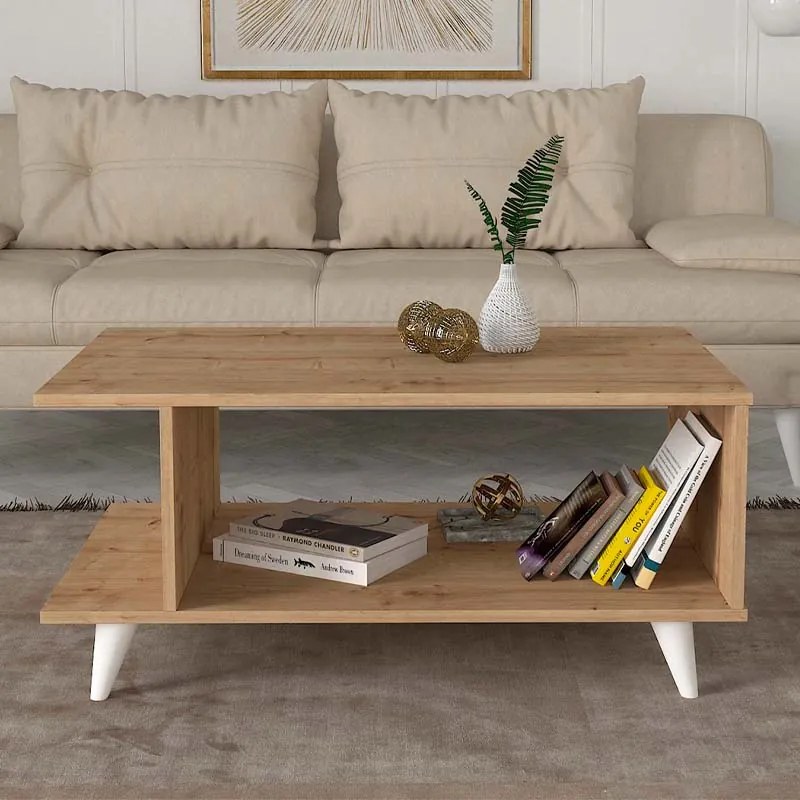 ΤΡΑΠΕΖΑΚΙ ΣΑΛΟΝΙΟΥ TITUS MEGAPAP ΧΡΩΜΑ SAPPHIRE OAK 100X60X45ΕΚ.