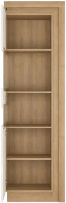 Βιτρίνα ψηλή Lynx 1D-Aristera-Fusiko-Leuko