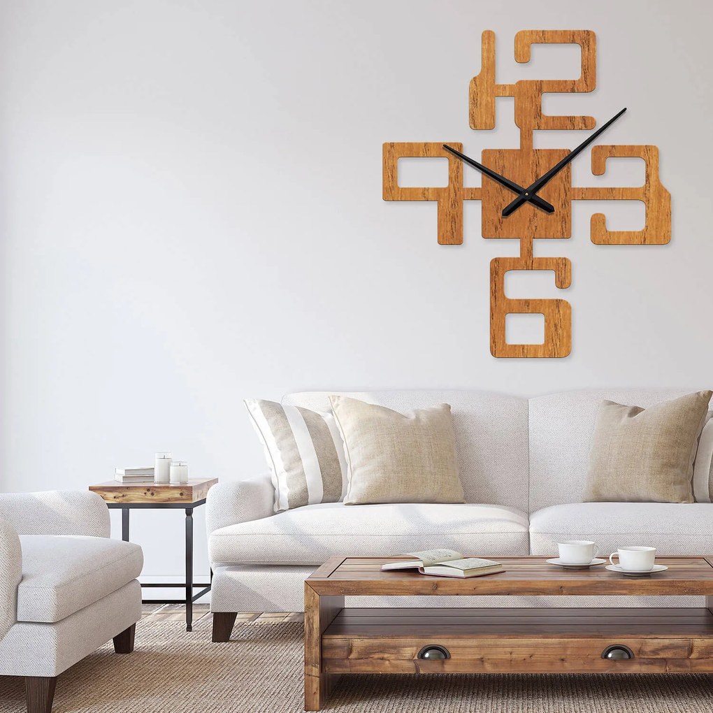 Ρολόι τοίχου  εσωτερικού χώρου ξύλινο clock6 - Clock6-Όρεγκον, 1mx1m