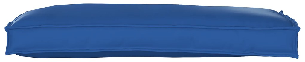 vidaXL Μαξιλάρι παλέτας για πάγκο Μπλε Ρουά 100 x 40 x 8 εκ