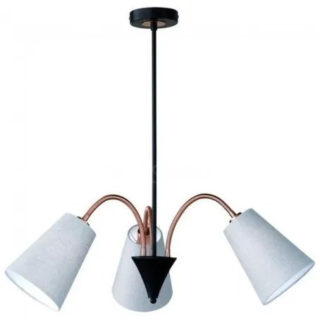 Κρεμαστό Φωτιστικό Hopper Μαύρο Μπεζ από Fischer Honsel-69363-Μαύρο - Χάλκινο 69363