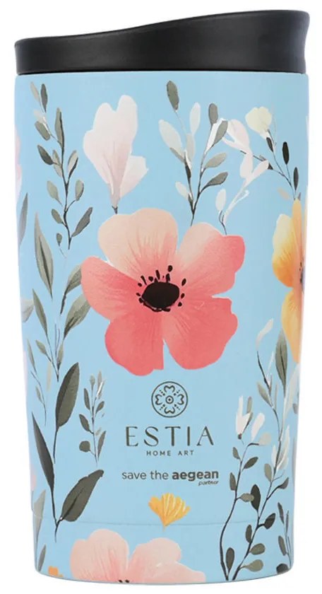 ESTIA ΘΕΡΜΟΣ TRAVEL MUG SAVE THE AEGEAN 350ml SKY GARDEN
