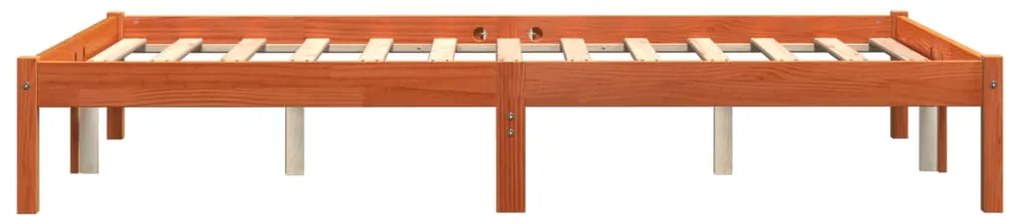 vidaXL Σκελετός Κρεβ. Χωρίς Στρώμα Καφέ Κεριού 120x190 εκ Μασίφ Πεύκο