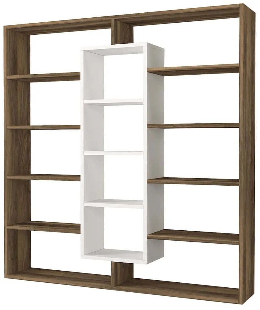 Βιβλιοθήκη Ample 731WAT3605 125x22x135,7cm Walnut-White