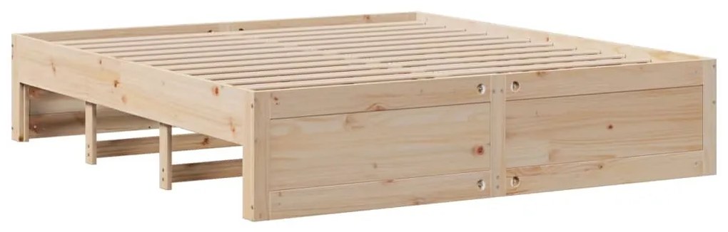 vidaXL Σκελετός Κρεβατιού Χωρίς Στρώμα 200x200 εκ Μασίφ Ξύλο Πεύκου