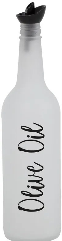 Φιάλη Για Λάδι Γυάλινη Λευκή 750ml Veltihome Ice 17344