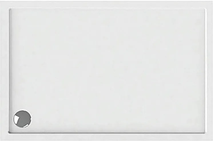 Karag New Flat 12 Ορθογώνια Ακρυλική Ντουζιέρα 80x140cm Λευκή