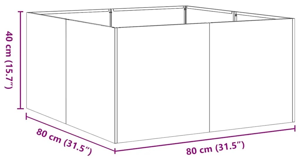 ΖΑΡΝΤΙΝΙΕΡΑ 80X80X40 ΕΚ. ΑΠΟ ΑΝΟΞΕΙΔΩΤΟ ΑΤΣΑΛΙ 860742