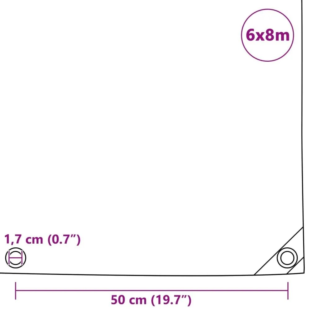 Μουσαμάς Μπλε 6 x 8 μ. 650 γρ./μ.²  - Μπλε