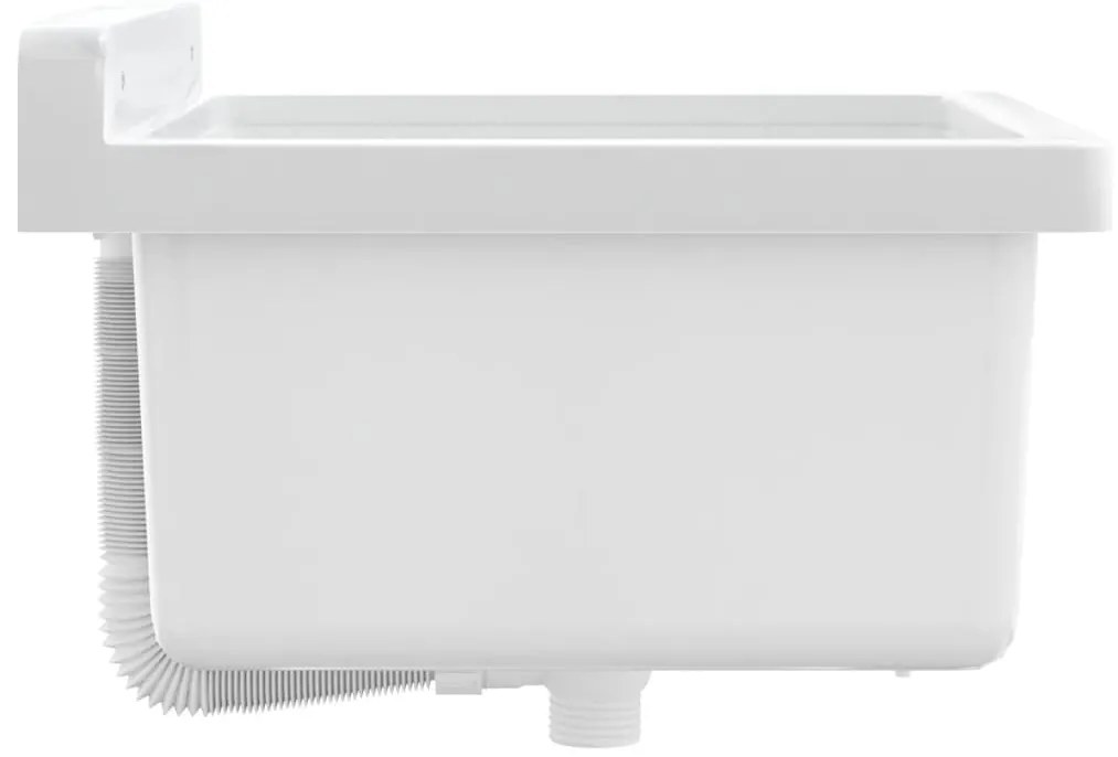 vidaXL Νιπτήρας Επίτοιχος Λευκός 40x40x24 εκ. από Ρητίνη