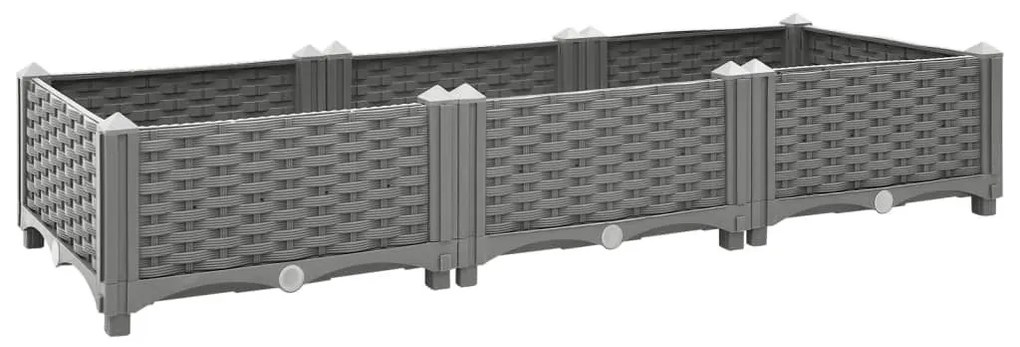 Ζαρντινιέρα 120 x 40 x 23 εκ. από Πολυπροπυλένιο - Γκρι