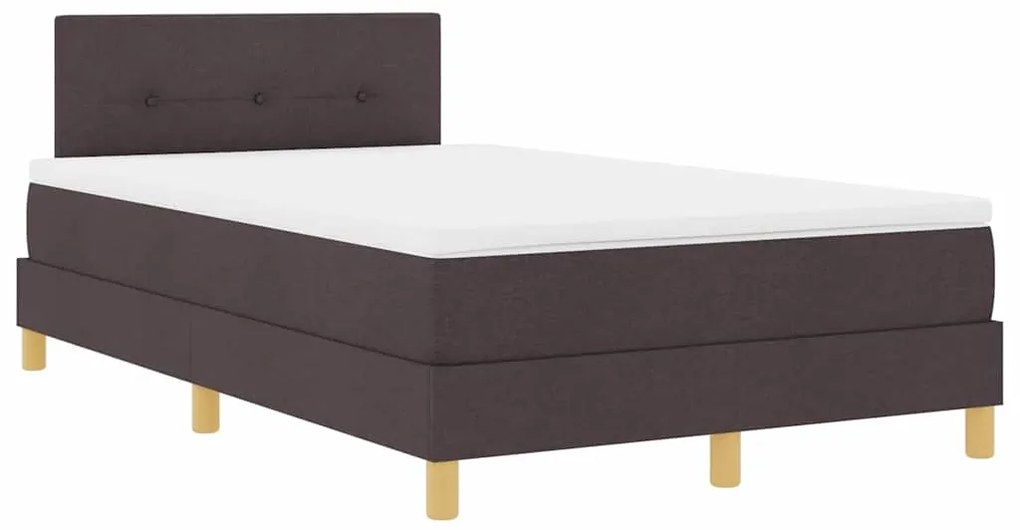 vidaXL Κρεβάτι box spring με στρώμα με στρώμα Σκούρο καφέ Σκούρο καφέ