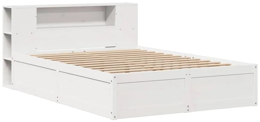 vidaXL Σκελετός Κρεβ. Χωρίς Στρώμα Λευκό 150x200 εκ Μασίφ Πεύκο