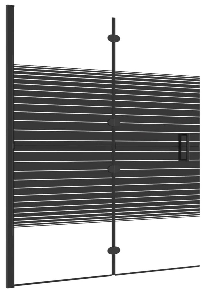 vidaXL Καμπίνα Μπανιέρας Πτυσσόμενη Μαύρη 120 x 140 εκ. από ESG