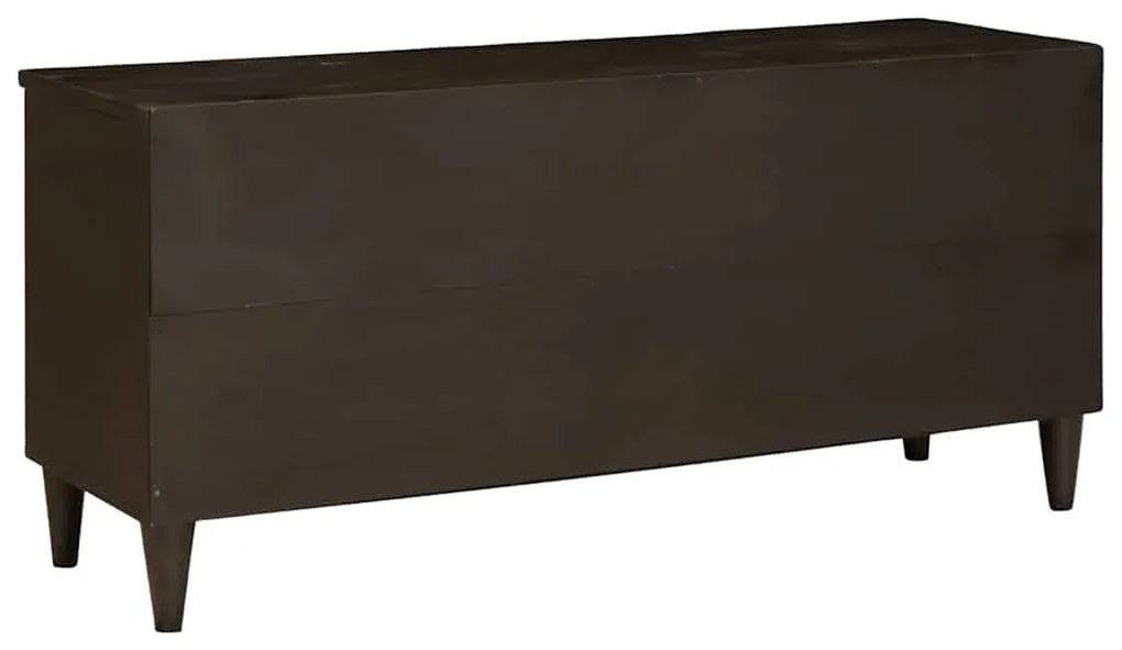 vidaXL Ντουλάπι TV Μαύρο και Χρυσό 100 x 33 x 46 εκ Μασίφ ξύλο μάνγκο