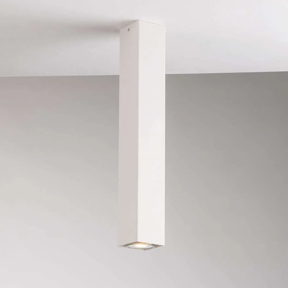 Φωτιστικό Οροφής - Πλαφονιέρα Fluke I-FLUKE-PLQ40 BCO 1xGU10 6x6x40cm White Luce Ambiente Design Metal