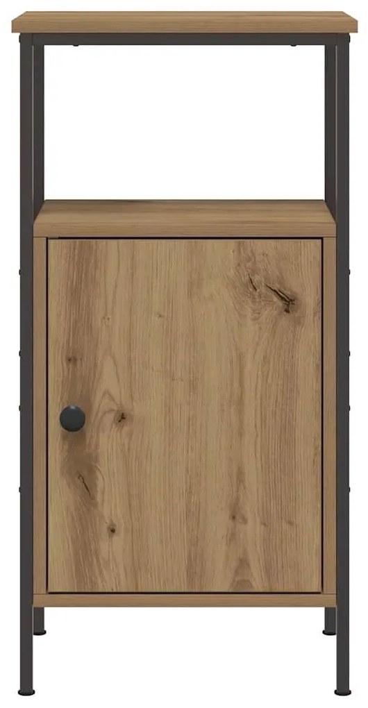 vidaXL Κομοδίνο τεχνίτης Δρυς 41x31x80 εκ. από Επεξεργασμένο Ξύλο