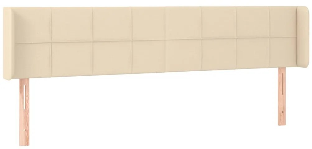 vidaXL Κεφαλάρι με Πτερύγια Κρεμ 163x16x78/88 εκ. Υφασμάτινο