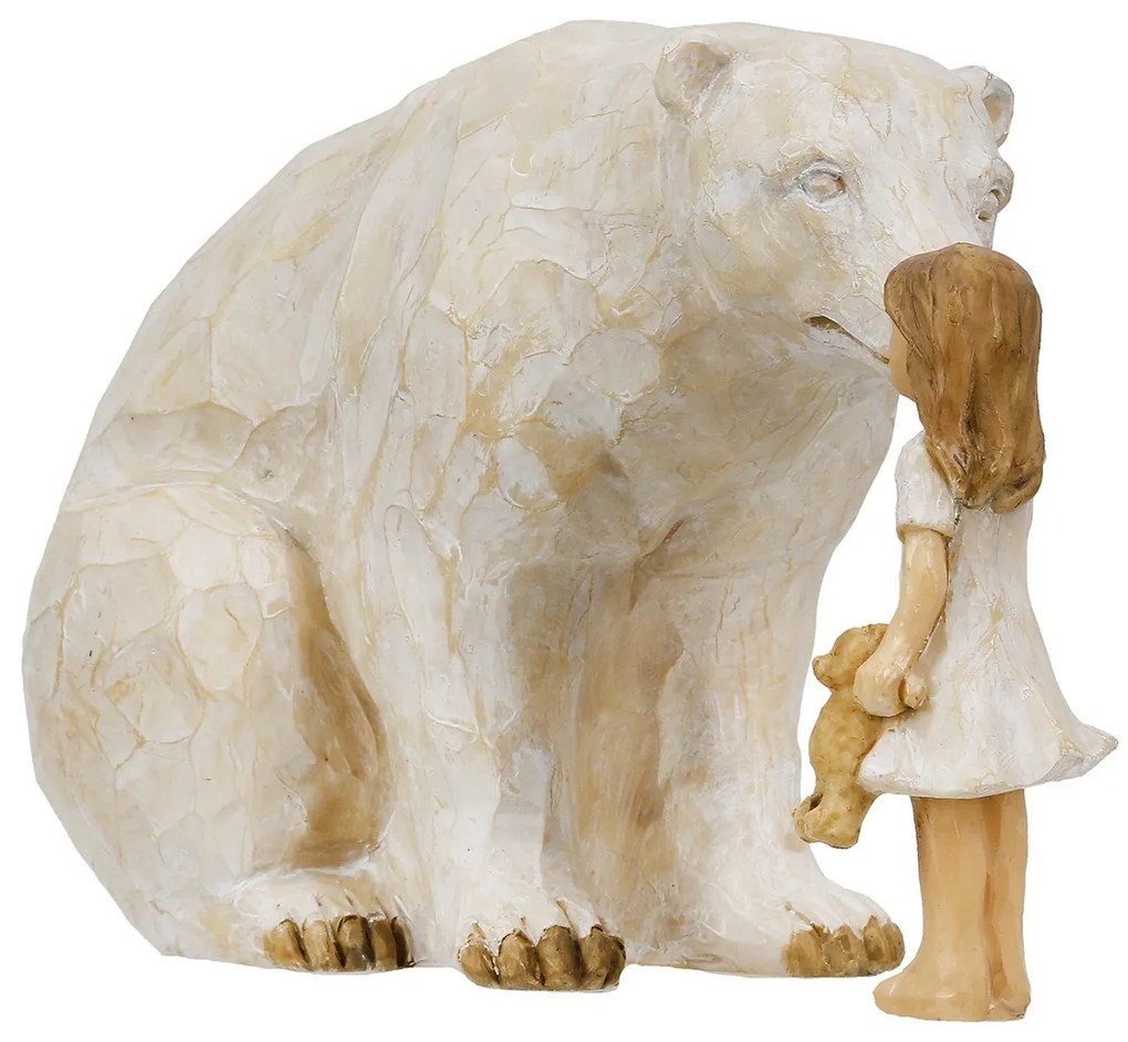 Φιγούρα Bear Child "Animal Lover" Child Motif Πολυρεζίνη Ecru PU 20x10x11.5cm-05161289