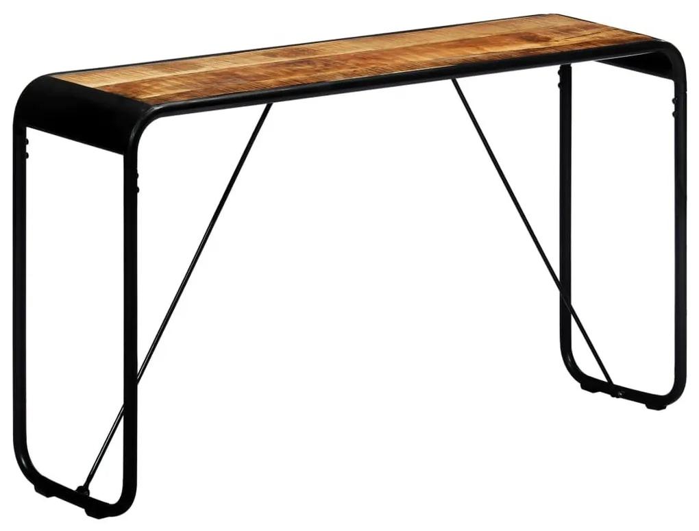 Τραπέζι Κονσόλα 140x35x76 εκ. από Μασίφ Ακατέργαστο Ξύλο Μάνγκο - Καφέ