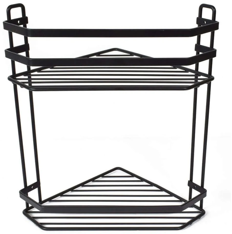 Εταζέρα Elegant 02-6471 2 Θέσεων Μαύρη Estia Metal