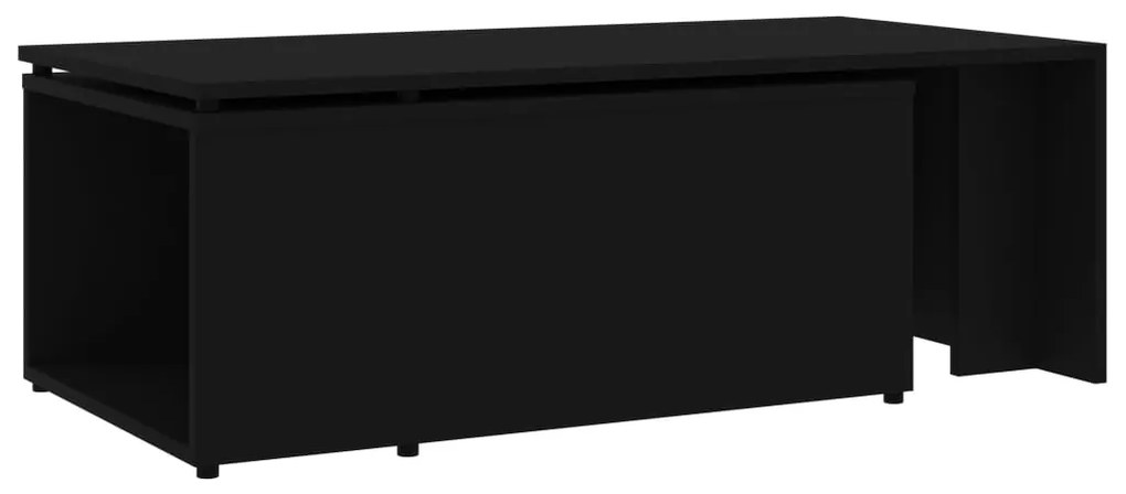 vidaXL Τραπεζάκι Σαλονιού Μαύρο 150 x 50 x 35 εκ. από Επεξ. Ξύλο