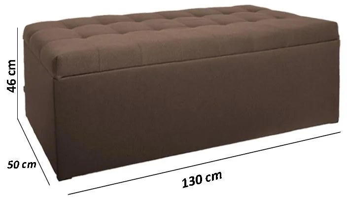 Ταμπουρέ με Αποθηκευτικό Χώρο 24 FL028 Fylliana Καφέ 130x50x46 εκ. 130x50x46 εκ.