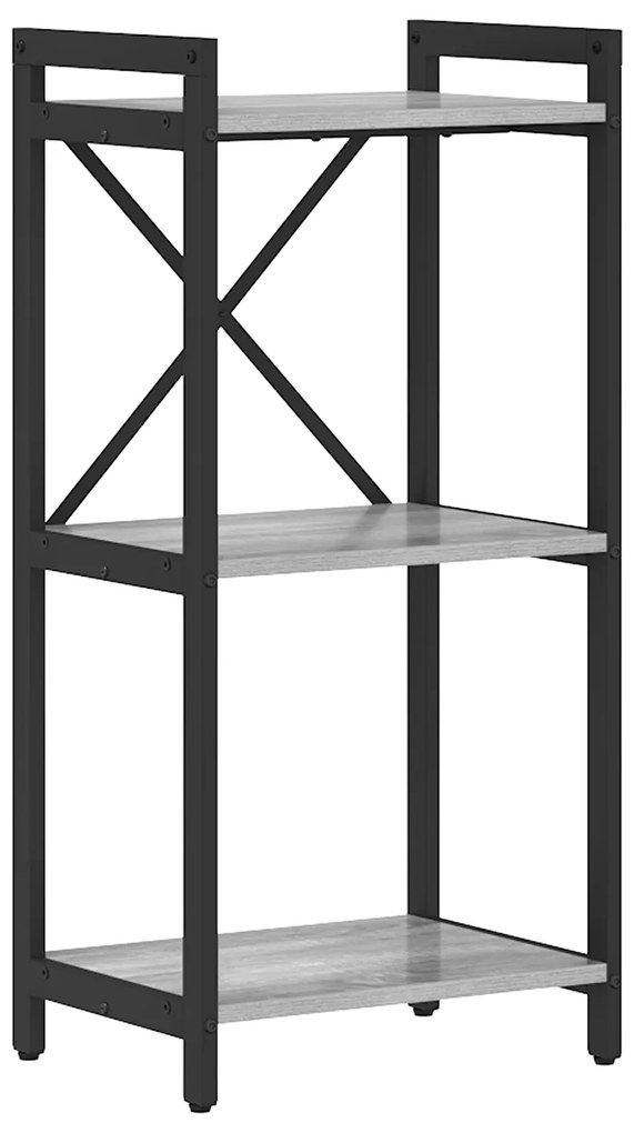 vidaXL Βιβλιοθήκη Γκρι sonoma 40 x 30 x 83 εκ Επεξεργασμένο ξύλο
