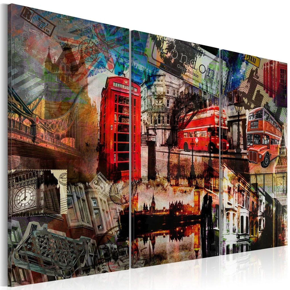 Πίνακας - London collage - triptych 90x60