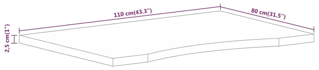 ΕΠΙΦΑΝΕΙΑ ΓΡΑΦΕΙΟΥ ΚΑΜΠΥΛΗ 110X80X2,5 ΕΚ ΜΑΣΙΦ ΑΚΑΤ. ΜΑΝΓΚΟ 370191