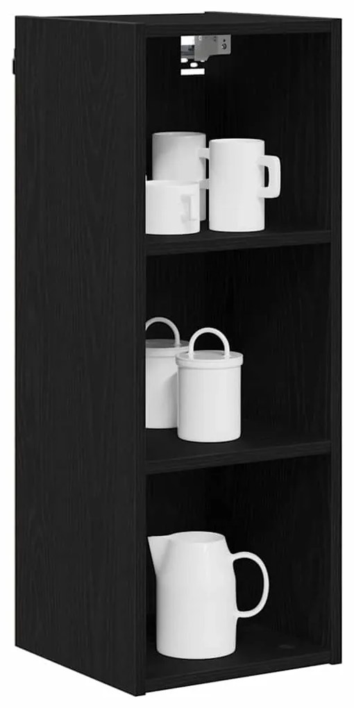 vidaXL Κρεμαστό ντουλάπι Riga Μαύρη Οξυά 30 x 29,5 x 80 εκ.