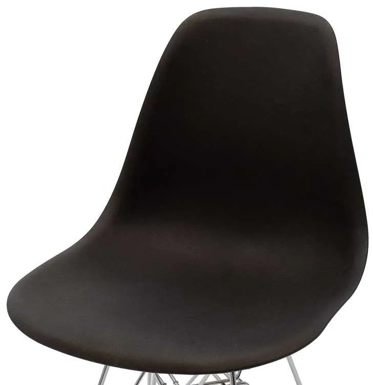 Καρέκλα Adelle pakoworld PP μαύρο-inox πόδι 46x55x81εκ