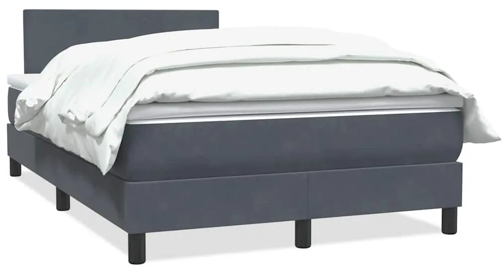 ΚΡΕΒΑΤΙ BOXSPRING ΜΕ ΣΤΡΩΜΑ ΣΚΟΥΡΟ ΓΚΡΙ 120X210 ΕΚ. ΒΕΛΟΥΔΙΝΟ 3316012