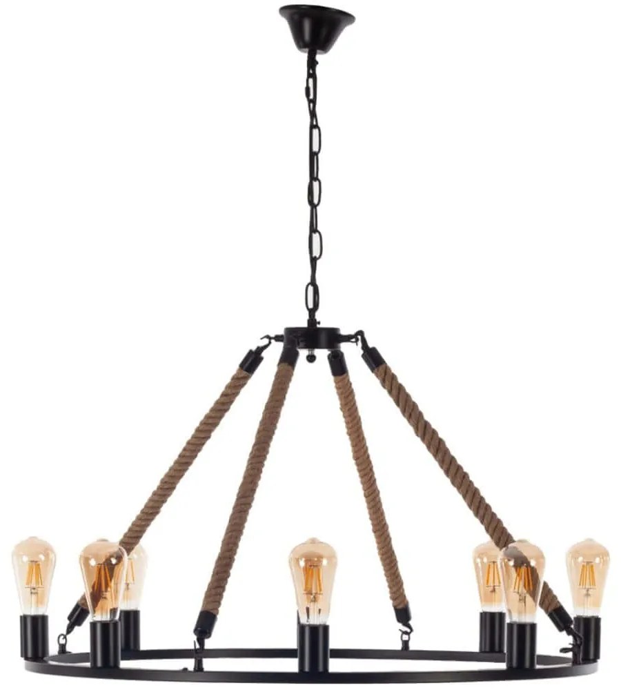 Φωτιστικό Οροφής Hemp 023-3314 82x82x12cm 8xΕ27 Black Artekko