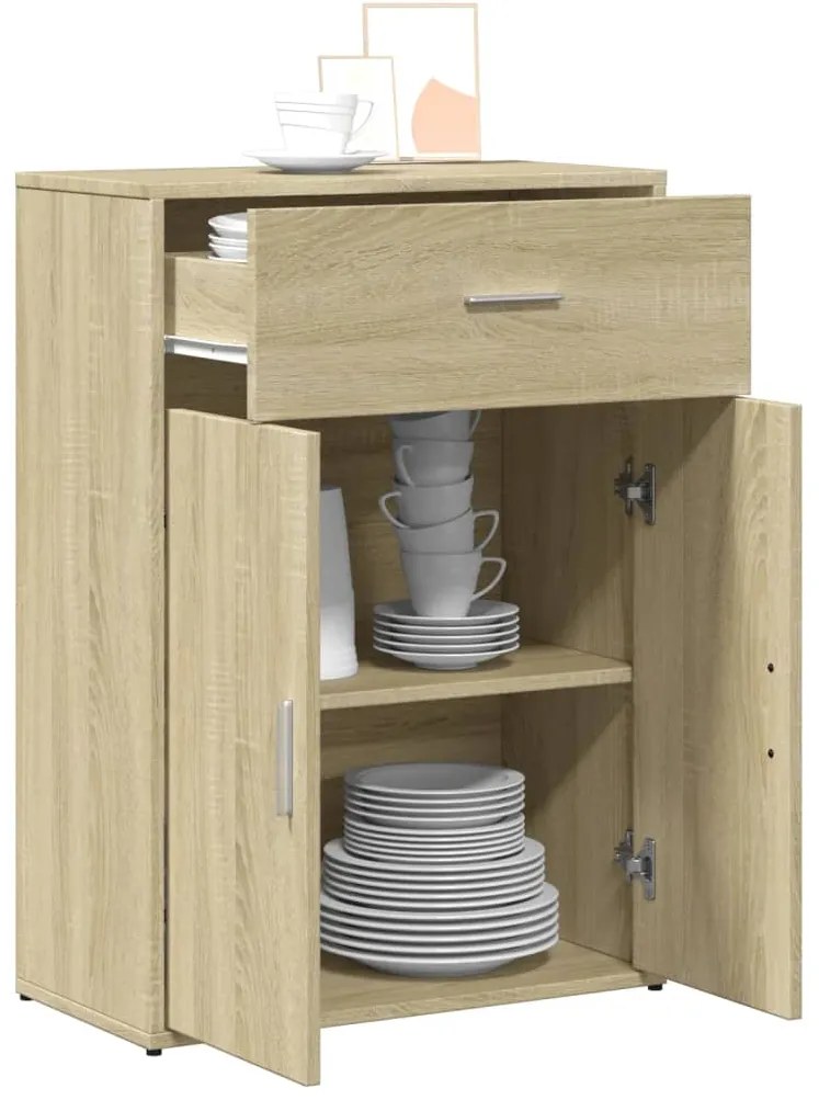 vidaXL Βοηθητικό Ντουλάπι Sonoma Δρυς 60x30x84 εκ. Επεξεργασμένο Ξύλο
