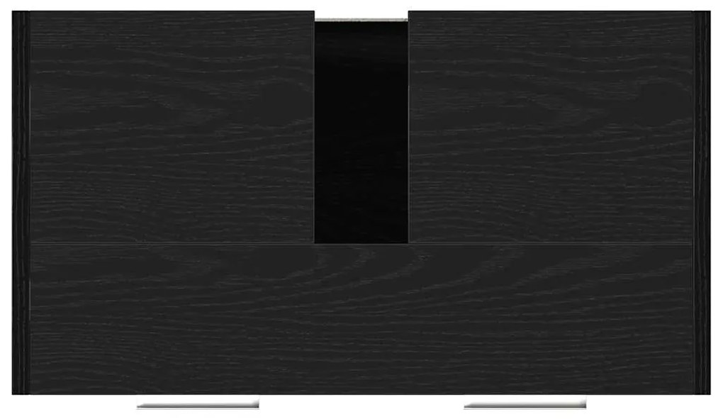 Ντουλάπι Νιπτήρα Μπάνιου Μαύρο Δρυς 60x33x60 εκ. Επεξ. Ξύλο - Μαύρο