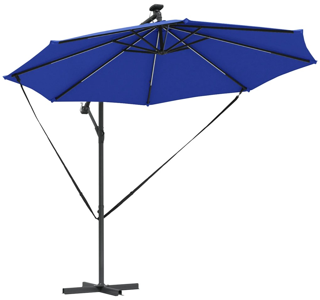 vidaXL Ομπρέλα Cantilever Banana Αζούρ μπλε 294 x 294 x 248 cm