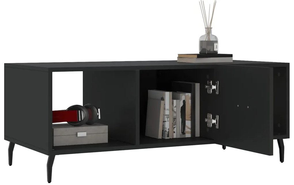 vidaXL Τραπεζάκι Σαλονιού Μαύρο 102x50x40 εκ. από Επεξεργασμένο Ξύλο