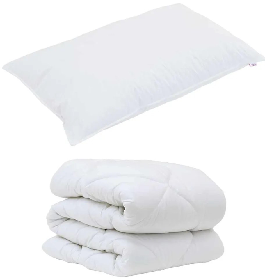 vidaXL Set Παπλώματος Χειμώνα 2 pcs Λευκό 140 x 220 cm Μικροΐνες