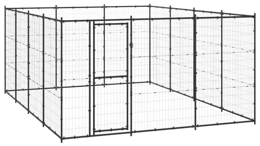 Κλουβί Σκύλου Εξωτερικού Χώρου 14,52 μ² από Ατσάλι - Μαύρο