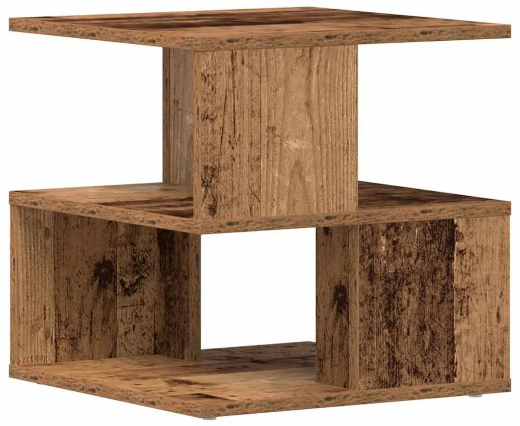 vidaXL Τραπεζάκι Πλευράς Παλαιό ξύλο 40 x 40 x 40 cm
