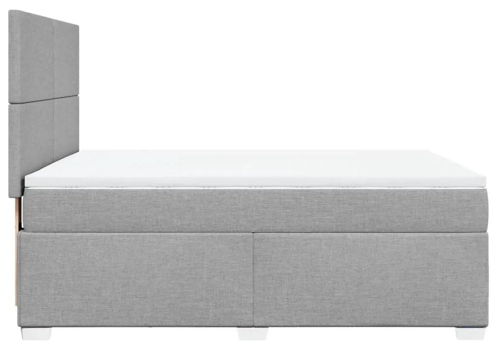 ΚΡΕΒΑΤΙ BOXSPRING ΜΕ ΣΤΡΩΜΑ ΑΝΟΙΧΤΟ ΓΚΡΙ 140X200 ΕΚ. ΥΦΑΣΜΑΤΙΝΟ 3290504