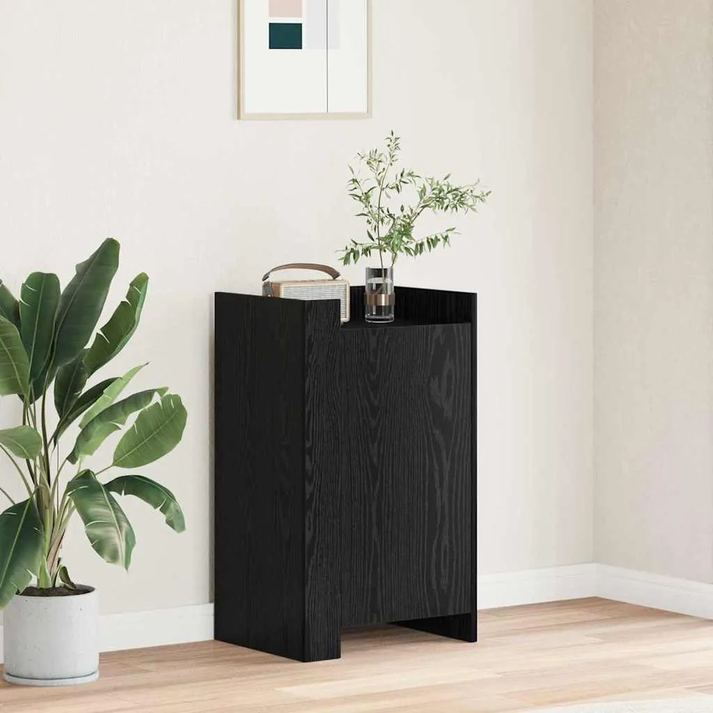 vidaXL Γραφείο Μαύρη Οξυά 45 x 35 x 75 εκ Επεξεργασμένο ξύλο