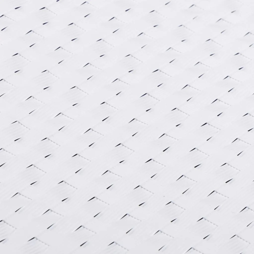 vidaXL Διαχωριστικό Βεράντας Λευκό 300 x 80 εκ. από Συνθετικό Ρατάν